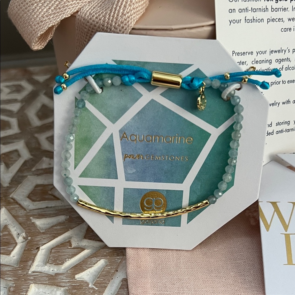 Gorjana Power Gemstone Bracelet Aquamarine - Picture 2 of 8